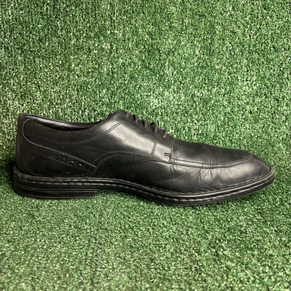 Rockport V74270 Essential Details Leather Apron Toe Oxford Black Mens Sz 13 Wide